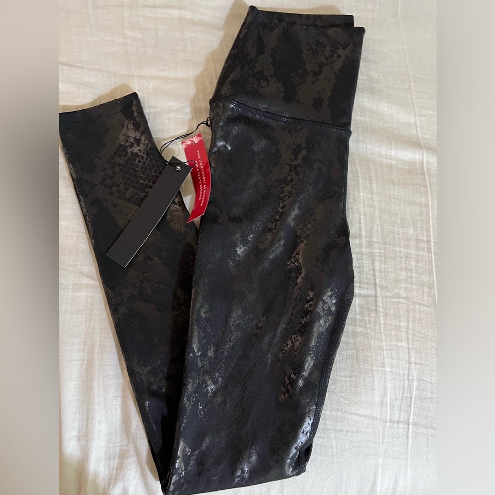 Carbon38 Metallic High Rise Snake Print Legging